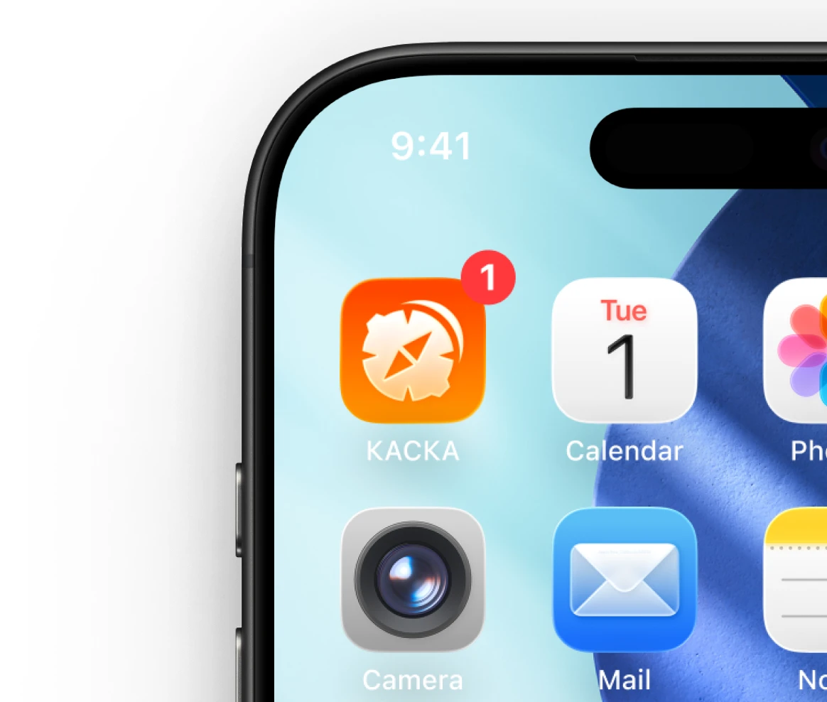 KASKA app screen on iPhone