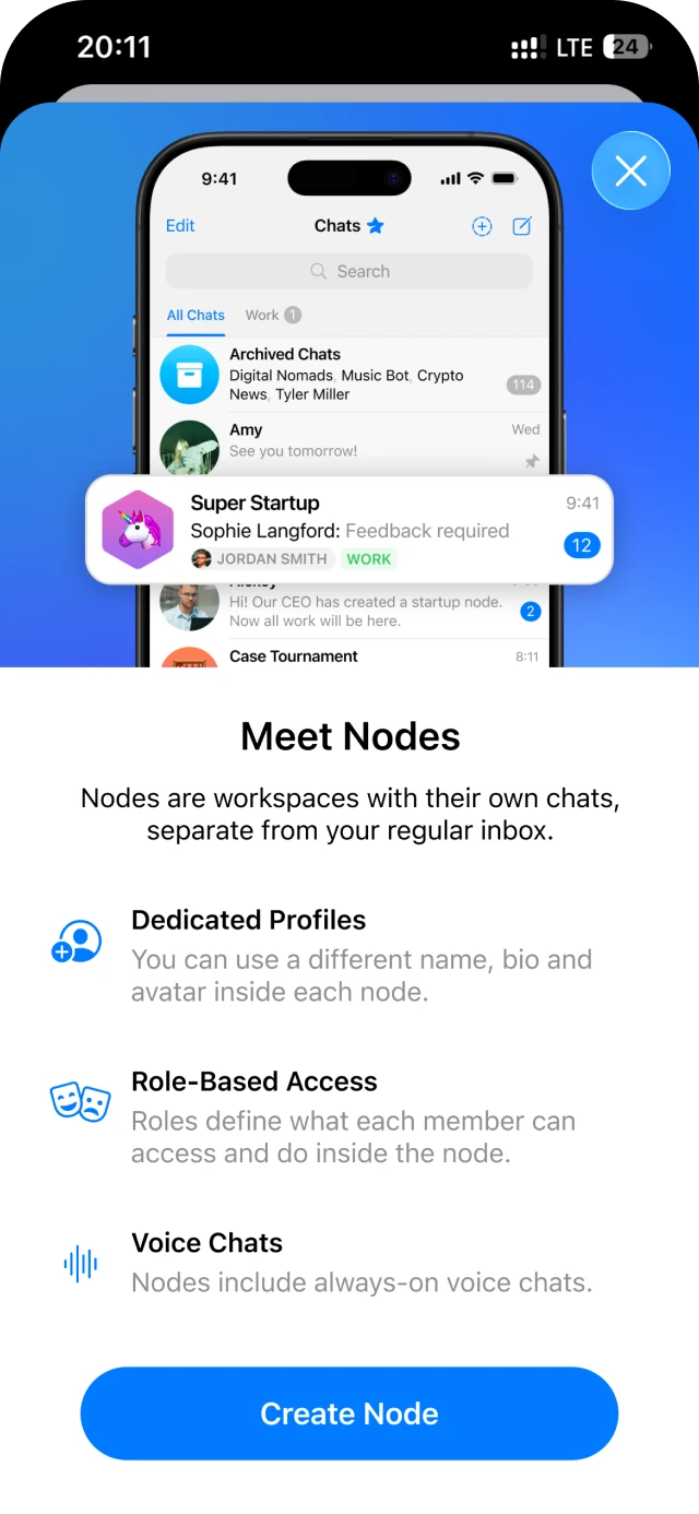Онбординг Telegram Node