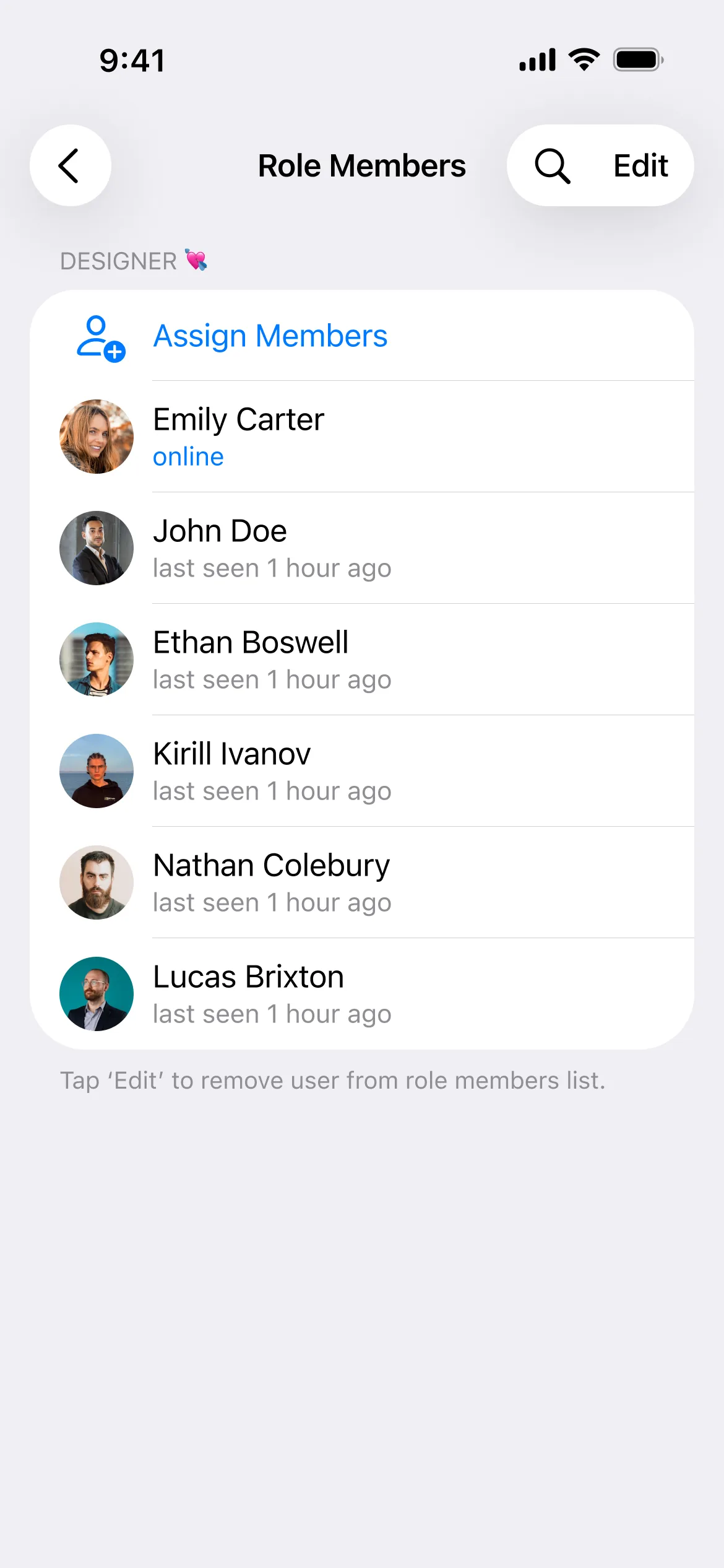 Участники роли Telegram Node