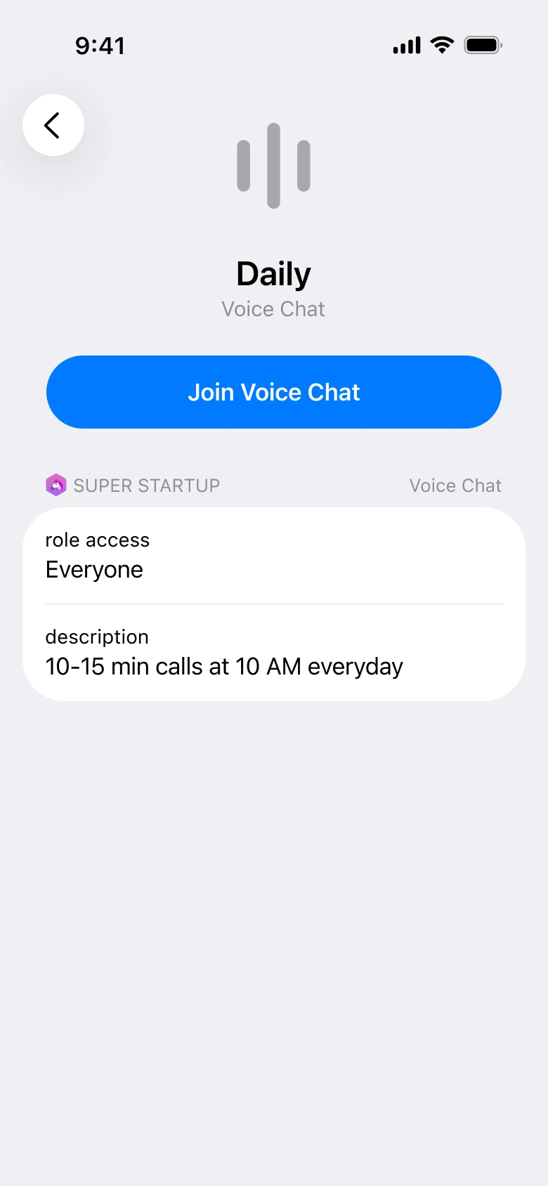 Пустой голосовой канал Telegram Node